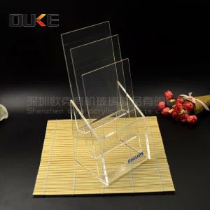 Wall Mounted Leaflet Pemegang Daun Daun Acrylic Displayed Stand untuk Dijual