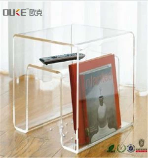 Floor Standing Large Clear Acrylic Book Holder Book Display Shelf