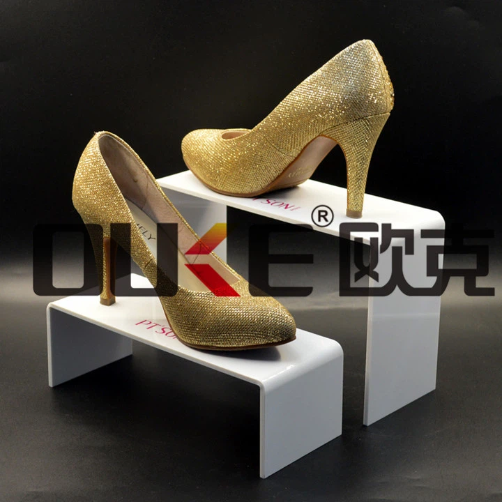 Wholesale Hot Bending Shoe Shop Display Stands Acrylic Shoe Rack