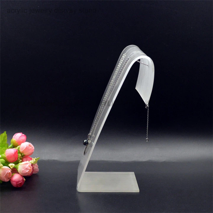 Hot Bending High Quality Fashion Necklace Display Stand Acrylic Necklace Holder