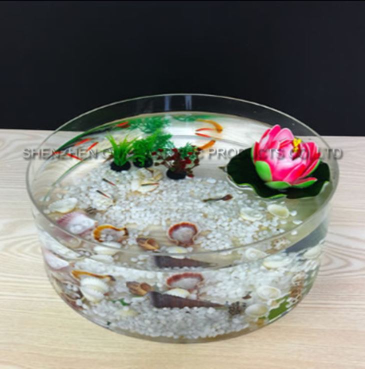 Alibaba Suppliers Clean Plastic Round Fish Tank Aquarium