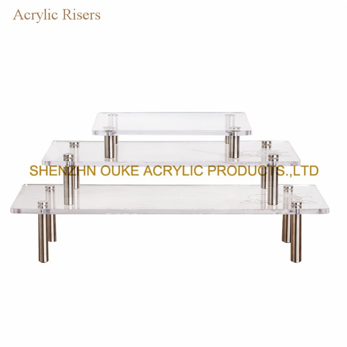 New Design Clear Dessert Table Risers Shelf Risers Acrylic Displays Miami
