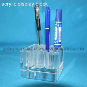 Akrilik bening blok Logo dengan baik Poles tampilan blok untuk Boutique