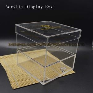 Desain sederhana Perspex kecil kotak Plexiglass wadah Acrylic Display kasus For Sale