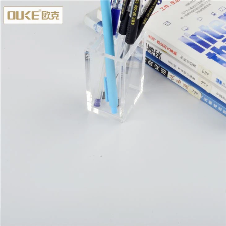 Counter Design Customized Square Acrylic Pen Holder