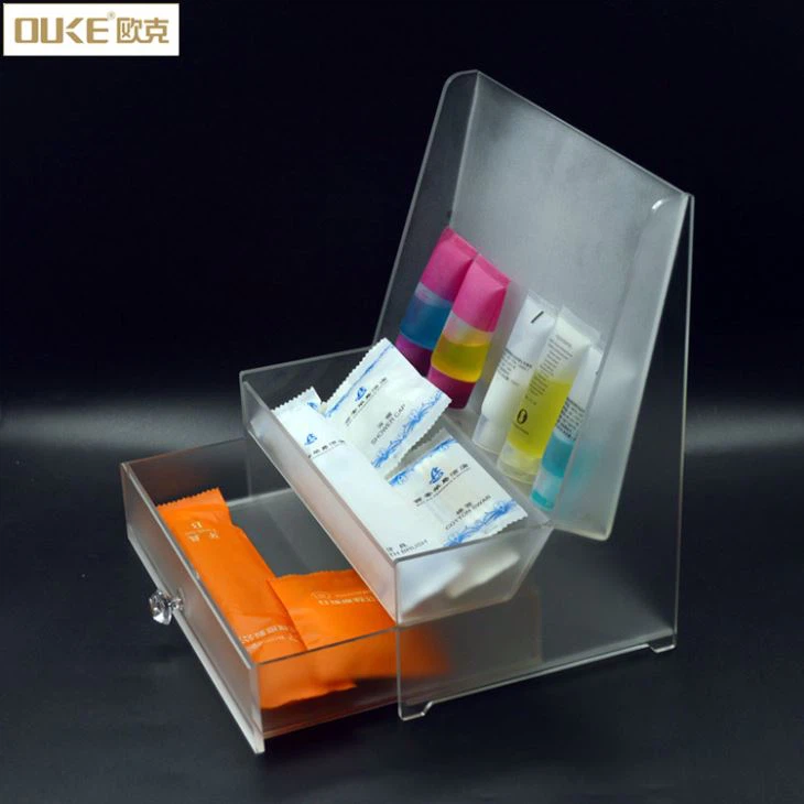 Luxury Frosted Acrylic Hotel Supplier Organizer
